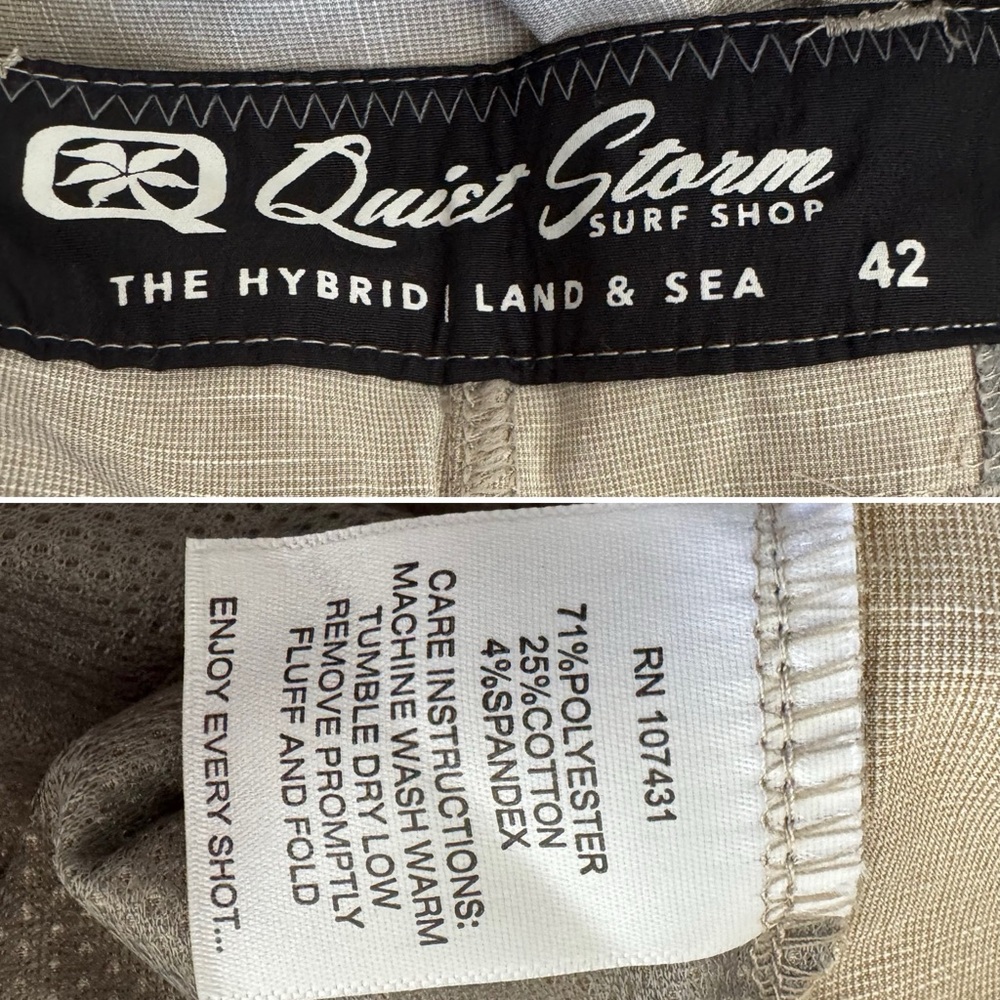 NWT Quiet Storm Surf Shop The hybrid khaki heather shorts big and tall 42 - Picture 9 of 10
